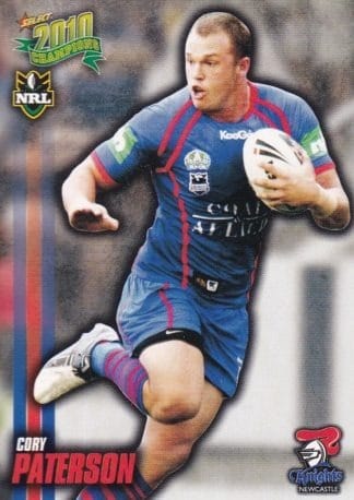 2010 NRL Champions Common Card - Base 095 Cory Paterson Newcastle Knights