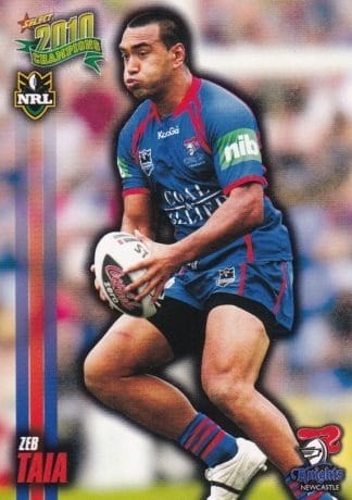 2010 NRL Champions Common Card - Base 098 Zeb Taia Newcastle Knights
