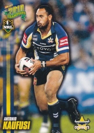 2010 NRL Champions Common Card - Base 106 Antonio Kaufusi North Queensland Cowboys