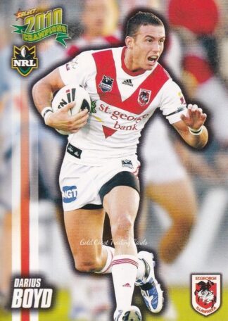2010 NRL Champions Common Card - Base 137 Darius Boyd St George Dragons