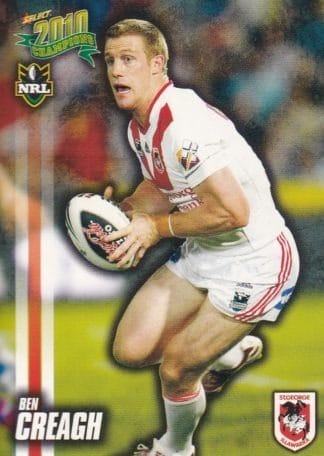 2010 NRL Champions Common Card - Base 139 Ben Creagh St George Dragons