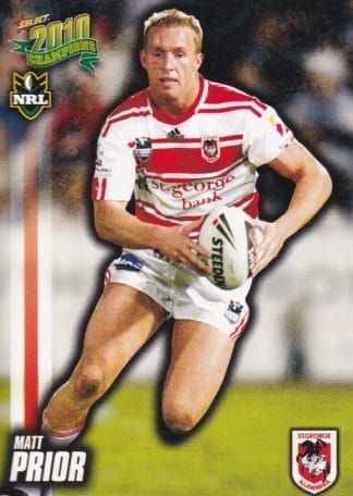 2010 NRL Champions Common Card - Base 141 Matt Prior St George Dragons