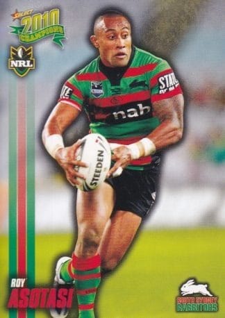 2010 NRL Champions Common Card - Base 148 Roy Asotasi South Sydney Rabbitohs