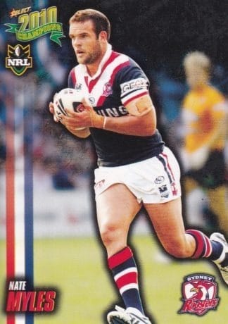 2010 NRL Champions Common Card - Base 167 Nate Myles Sydney Roosters