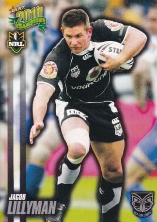 2010 NRL Champions Common Card - Base 175 Jacob Lillyman New Zealand Warriors