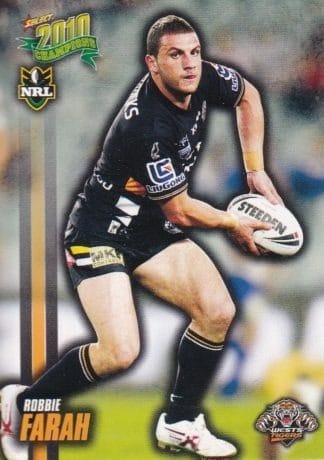 2010 NRL Champions Common Card - Base 184 Robbie Farah Wests Tigers