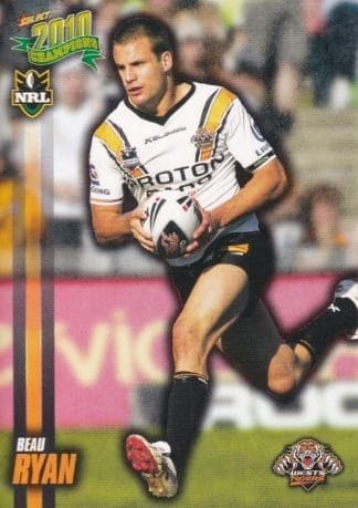 2010 NRL Champions Common Card - Base 185 Beau Ryan Wests Tigers