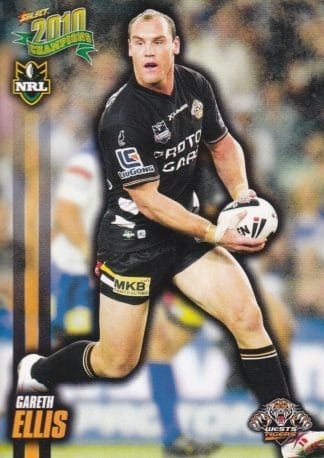 2010 NRL Champions Common Card - Base 186 Gareth Ellis Wests Tigers