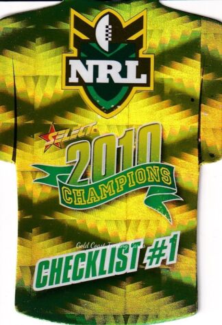 2010 NRL Champions Parallel Holofoil Jersey - JDC001 Checklist #1