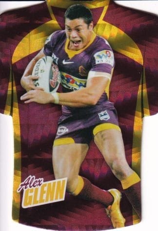 2010 NRL Champions Parallel Holofoil Jersey - JDC007 Alex Glenn Brisbane Broncos