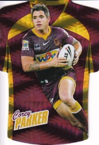 2010 NRL Champions Parallel Holofoil Jersey - JDC011 Corey Parker Brisbane Broncos