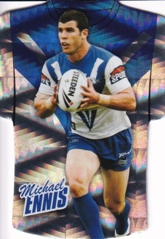 2010 NRL Champions Parallel Holofoil Jersey - JDC017 Michael Ennis Canterbury Bulldogs