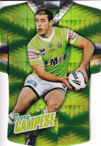 2010 NRL Champions Parallel Holofoil Jersey - JDC029 Terry Campese Canberra Raiders