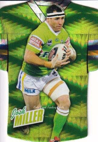 2010 NRL Champions Parallel Holofoil Jersey - JDC034 Josh Miller Canberra Raiders