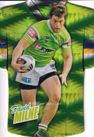 2010 NRL Champions Parallel Holofoil Jersey - JDC035 David Milne Canberra Raiders