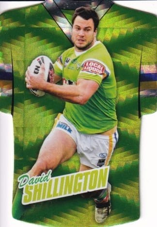2010 NRL Champions Parallel Holofoil Jersey - JDC038 David Shillington Canberra Raiders