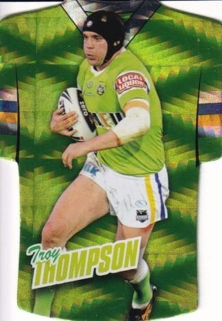 2010 NRL Champions Parallel Holofoil Jersey - JDC039 Troy Thompson Canberra Raiders