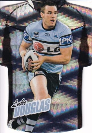 2010 NRL Champions Parallel Holofoil Jersey - JDC044 Luke Douglas Cronulla Sharks