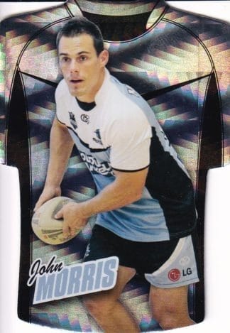 2010 NRL Champions Parallel Holofoil Jersey - JDC046 John Morris Cronulla Sharks