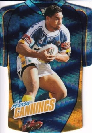 2010 NRL Champions Parallel Holofoil Jersey - JDC055 Aaron Cannings Gold Coast Titans