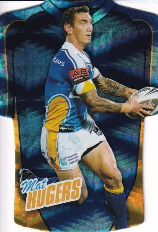 2010 NRL Champions Parallel Holofoil Jersey - JDC062 Mat Rogers Gold Coast Titans