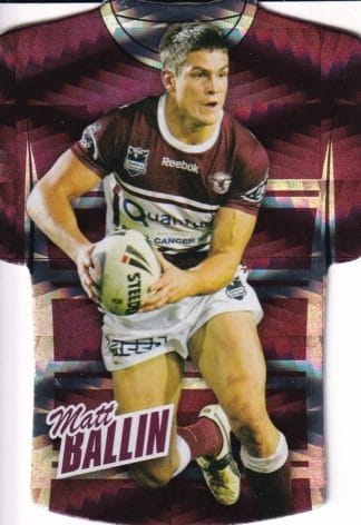 2010 NRL Champions Parallel Holofoil Jersey - JDC066 Matt Ballin Manly Sea Eagles