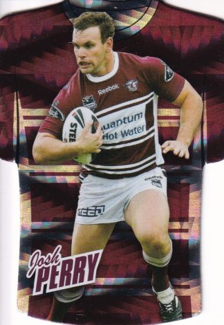 2010 NRL Champions Parallel Holofoil Jersey - JDC071 Josh Perry Manly Sea Eagles