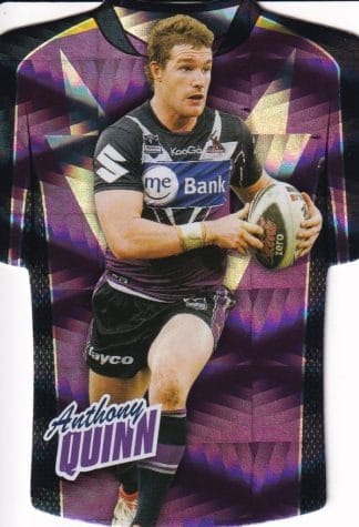 2010 NRL Champions Parallel Holofoil Jersey - JDC085 Anthony Quinn Melbourne Storm