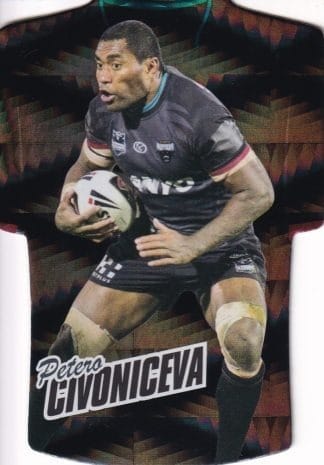 2010 NRL Champions Parallel Holofoil Jersey - JDC124 Petero Civoniceva Penrith Panthers