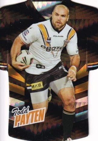 2010 NRL Champions Parallel Holofoil Jersey - JDC195 Todd Payten Wests Tigers