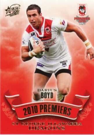 2010 NRL Premiers Set - PC02 Darius Boyd St George Dragons