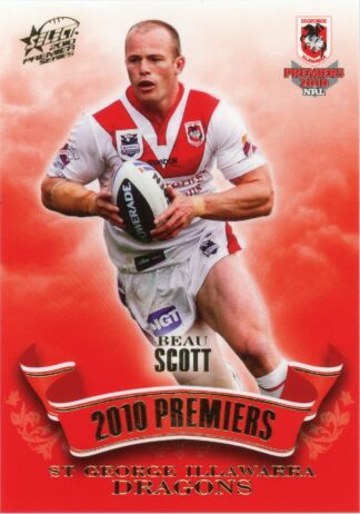 2010 NRL Premiers Set - PC12 Beau Scott St George Dragons