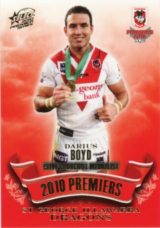 2010 NRL Premiers Set - PC19 Darius Boyd St George Dragons
