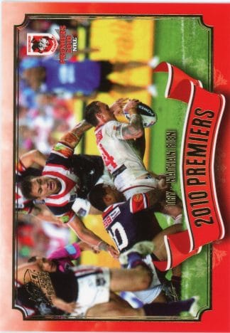 2010 NRL Premiers Set - PC23 Dean Young St George Dragons