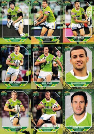 2011 NRL Champions Base Team Set - Canberra Raiders