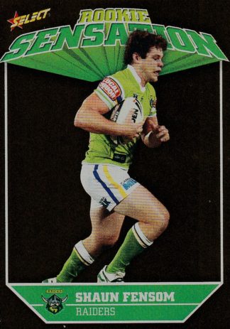 2011 NRL Champions Rookie Sensation - RS04 Shaun Fensom Canberra Raiders