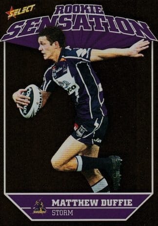 2011 NRL Champions Rookie Sensation - RS08 Matthew Duffie Melbourne Storm