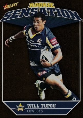 2011 NRL Champions Rookie Sensation - RS10 Will Tupou North Qld Cowboys