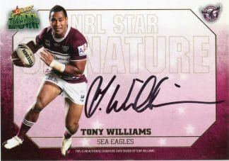 2011 NRL Champions Star Signature - SS2 Tony Williams Manly Sea Eagles