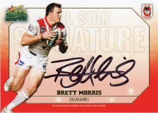 2011 NRL Champions Star Signature - SS5 Brett Morris St George Dragons