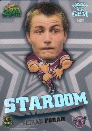 2011 NRL Champions Stardom Gem - MG07 Kieran Foran Manly Sea Eagles