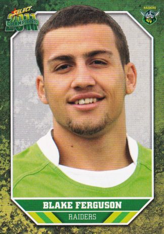 2011 NRL Champions Common Card - Base 037 Blake Ferguson Canberra Raiders