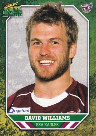 2011 NRL Champions Common Card - Base 065 David Williams Manly Sea Eagles