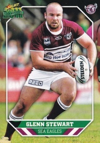 2011 NRL Champions Common Card - Base 075 Glenn Stewart Manly Sea Eagles