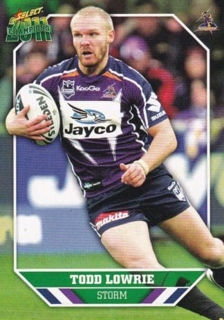 2011 NRL Champions Common Card - Base 088 Todd Lowrie Melbourne Storm