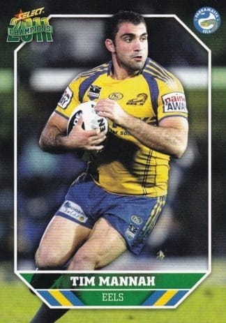 2011 NRL Champions Common Card - Base 119 Tim Mannah Parramatta Eels