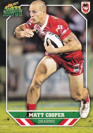 2011 NRL Champions Common Card - Base 144 Matt Cooper St George Dragons