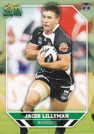 2011 NRL Champions Common Card - Base 176 Jacob Lillyman New Zealand Warriors