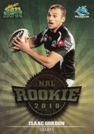 2011 NRL Champions 2010 NRL Rookie - R15 Isaac Gordon Cronulla Sharks