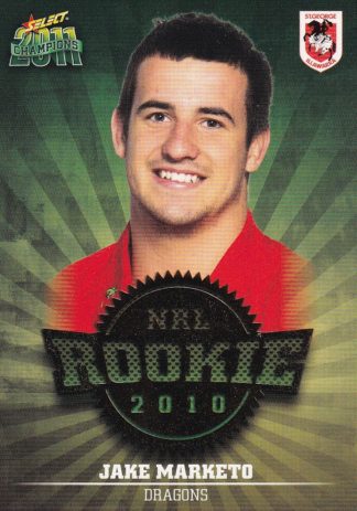 2011 NRL Champions 2010 NRL Rookie - R44 Jake Marketo St George Dragons